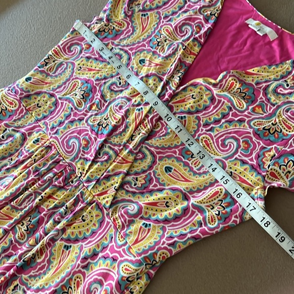 BODEN Evangeline Paisley Jersey Wrap Dress, In Party Pink - 10L - Picture 5 of 10